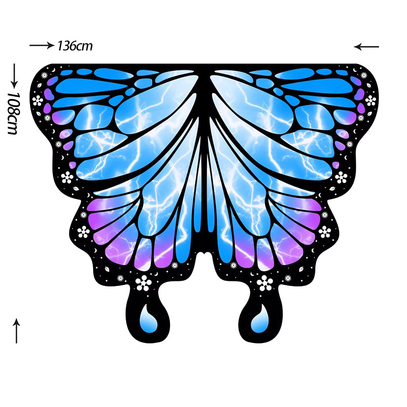 Europa y Estados Unidos transfronterizos nuevos capas de mariposa Halloween Zhejiang disfraces de baile del vientre cambiantes de color capas de espectáculo de escenario capas