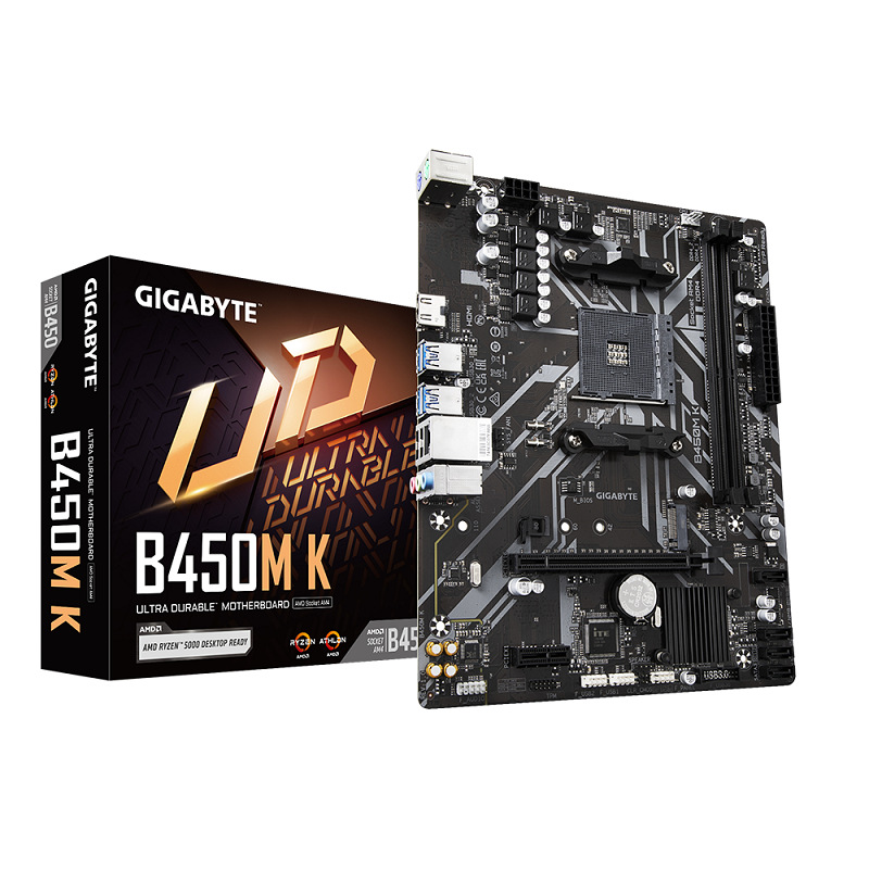 技嘉Gigabyte B450M-K主板适用AMD CPU 5600\5600G\5700G\5700X