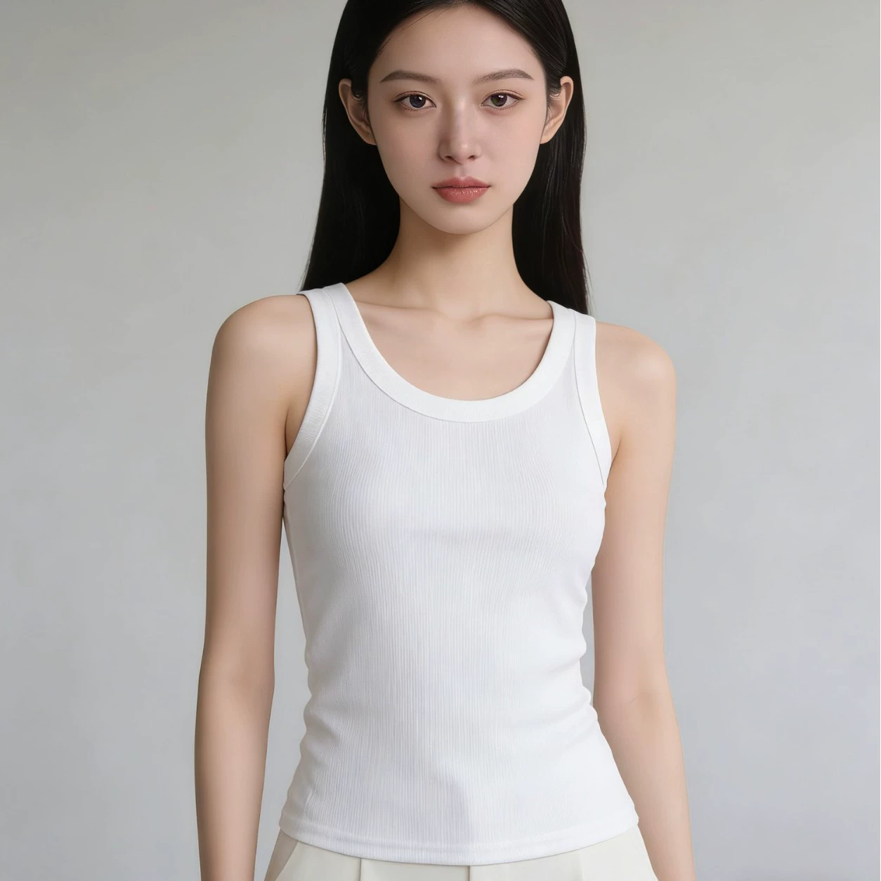 Женская тонкая майка TikTok, женская тонкая весенняя и летняя внутренняя одежда, приталенная Верхняя рубашка без рукавов с защитой от ходьбы