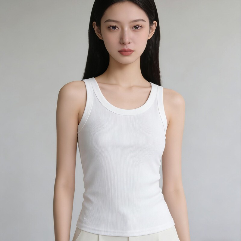 TikTok Explosive Camisole Women's Thin Spring and Summer Interior Wear Slim-fit Anti-walking Sleeveless Top Covering Milk Base Shirt