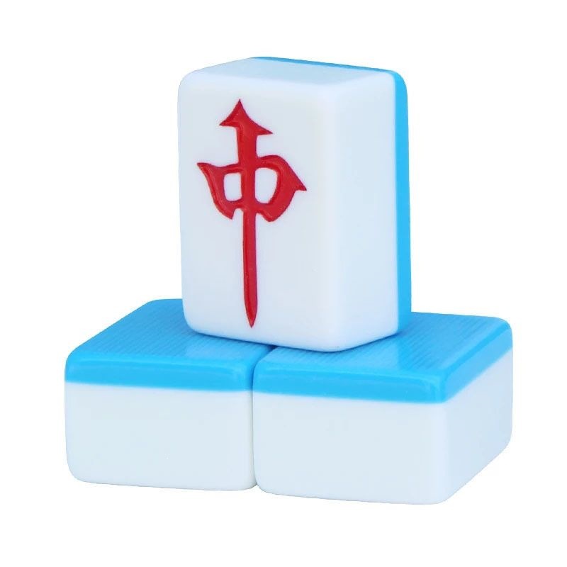 Household Mahjong Set, Medium Size, Hand-Thrown Mahjong, 136 Tiles, Large Size, Hand-Rolled, 42/44/46 Large Mahjong Tiles, Comes with a Tablecloth