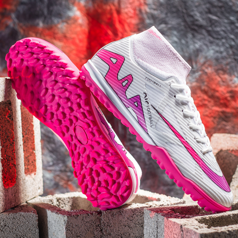 Reproducción transfronteriza de la Copa del Mundo C Luo Thorn 15 Zapatos de fútbol Putian Zapatos deportivos de entrenamiento de hierba de clavos largos de caña alta para hombres