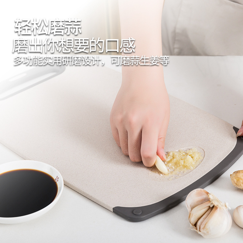 Cocina hogar tabla de cortar tamaño pequeño paja de trigo corte fruta corte tabla de cortar multifunción canal de molienda diseño fábrica al por mayor
