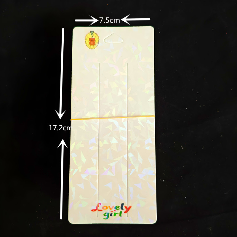 100 hojas de un paquete de tarjetas de horquilla, tarjetas de clip largas y cortas de estilo coreano, tarjetas de papel de cartón con clip para puestos callejeros