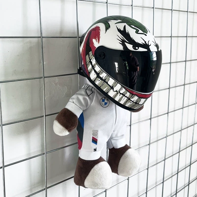 bear AGV motorcycle gift Motosiklet dəbilqələri - height-28cm-little-white-bear-m-white-clown-upgraded-internal-buckle