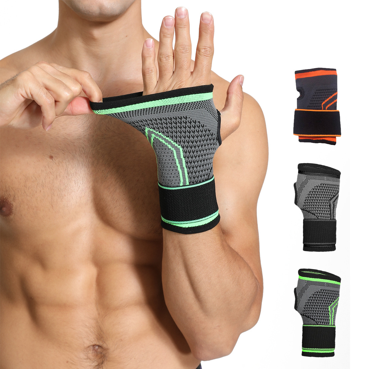 Wrist Support Band Cycling Sports Climbing Mountaineering Protective Gear Knitted Gloves Weightlifting Fitness Thumb_voghion.com