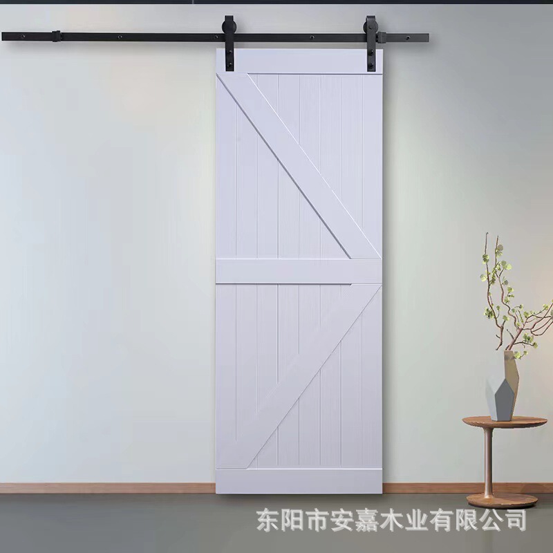 Barn Door Am Painted Solid Wood Door Hanging Track Door Bathroom Sliding Door Bedroom Kitchen Sliding Door Partition Door Manufacturer Wholesale Barn Door Am Painted Solid Wood Door Hanging Track Door Bathroom Sliding Door Bedroom Kitchen Sliding Door Partition Door Manufacturer Wholesale