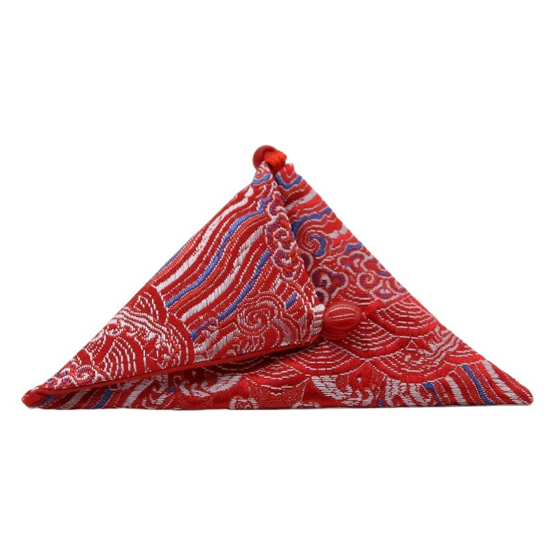9*12 Большой треугольник Дракон Год безопасность талисман пустая сумка Руна сумка красная веревка фетальный мешок для волос ручной работы треугольник Портативный Рунический мешок пустая сумка
