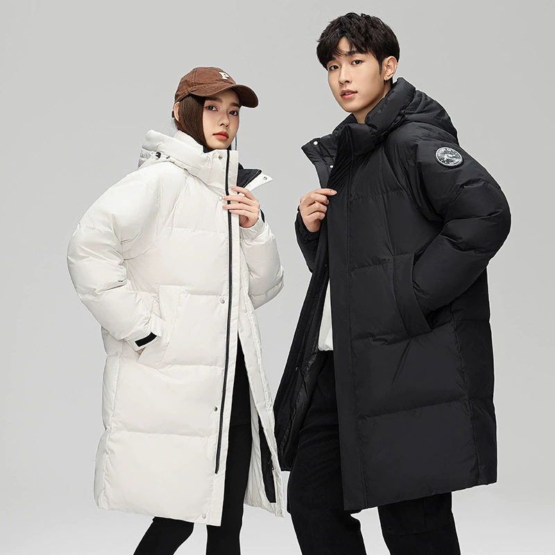 Men's demi-season down jacket, coat with hood for beloved, increased thickness
