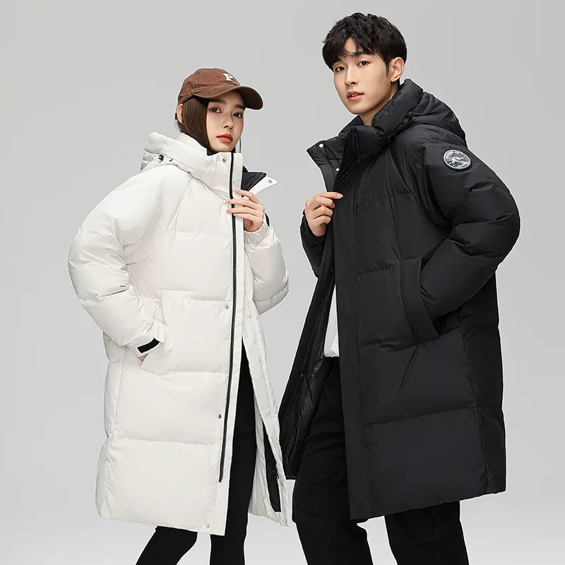 Men's demi-season down jacket, coat with hood for beloved, increased thickness