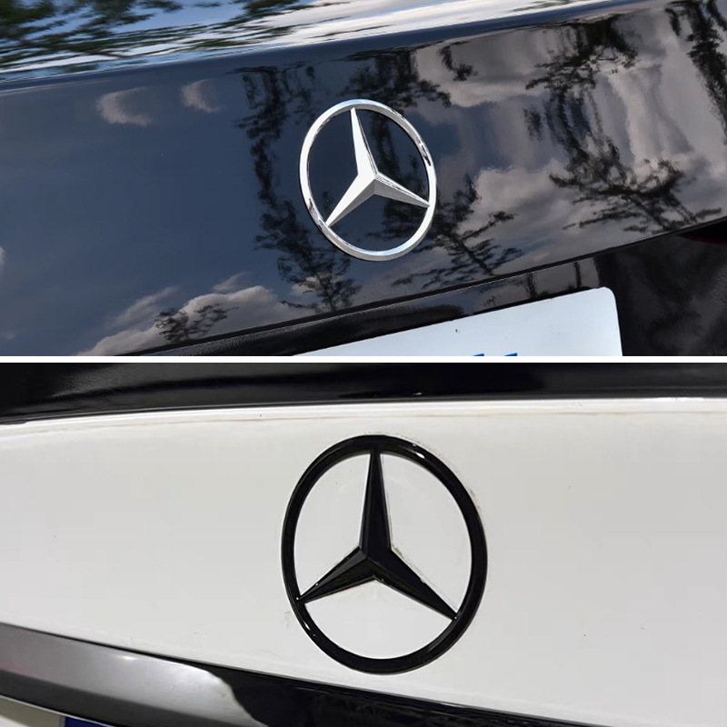 Suitable for A-Class, B-Class, C-Class, E-Class, S-Class, C200, S350L, E260 Rear Trunk Star Emblem, Car Emblem, Tail Emblem, Three-Prong Emblem