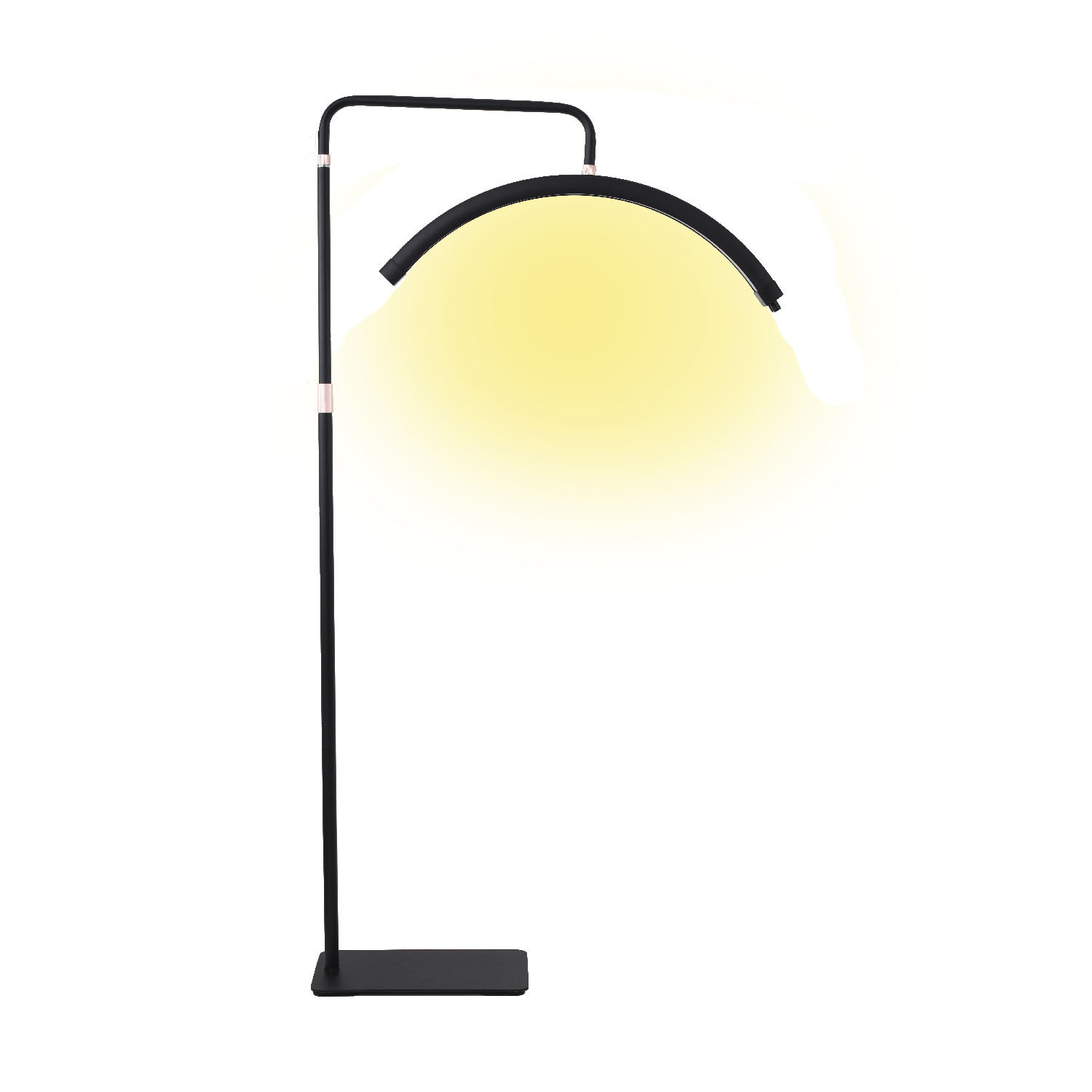 Lámpara de media luna para belleza, lámpara para pestañas de tatuaje, lámpara de pie sin sombras para protección ocular, lámpara para uñas, lámpara LED para uñas y tatuajes de pestañas