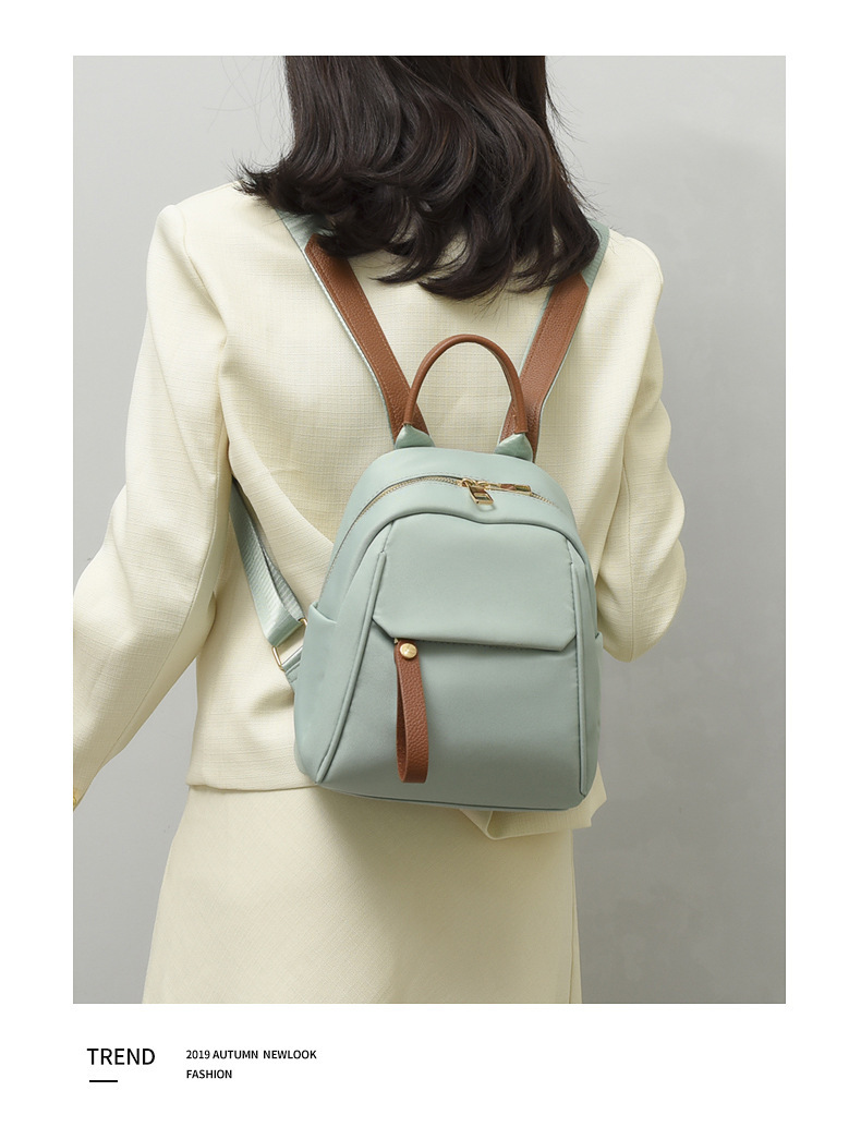 Solid Color Casual Travel Women's Backpack display picture 3