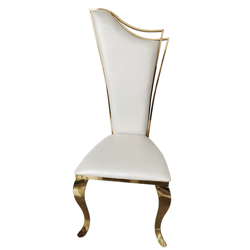 Silla de comedor de acero inoxidable de lujo de alta calidad silla de comedor de cuero de alta gama silla de comedor de restaurante de lujo
