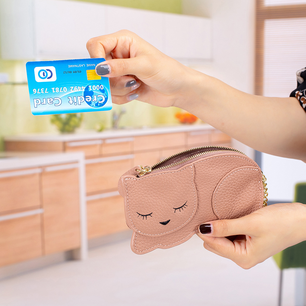 Armas kassikujuline üliõhuke rahakott, nahast võtmekott, naiste sisetald_voghion.com