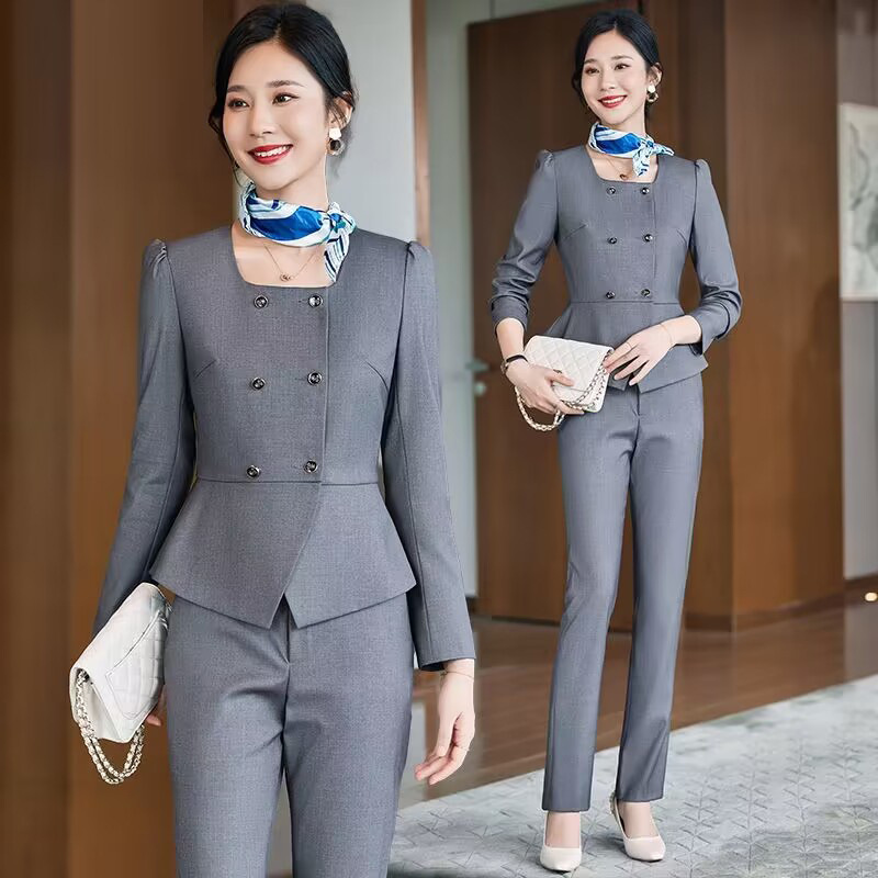 Brown small suit jacket for women 2023 new mid-sleeve high-grade slim top spring and summer three-quarter sleeve suit suit