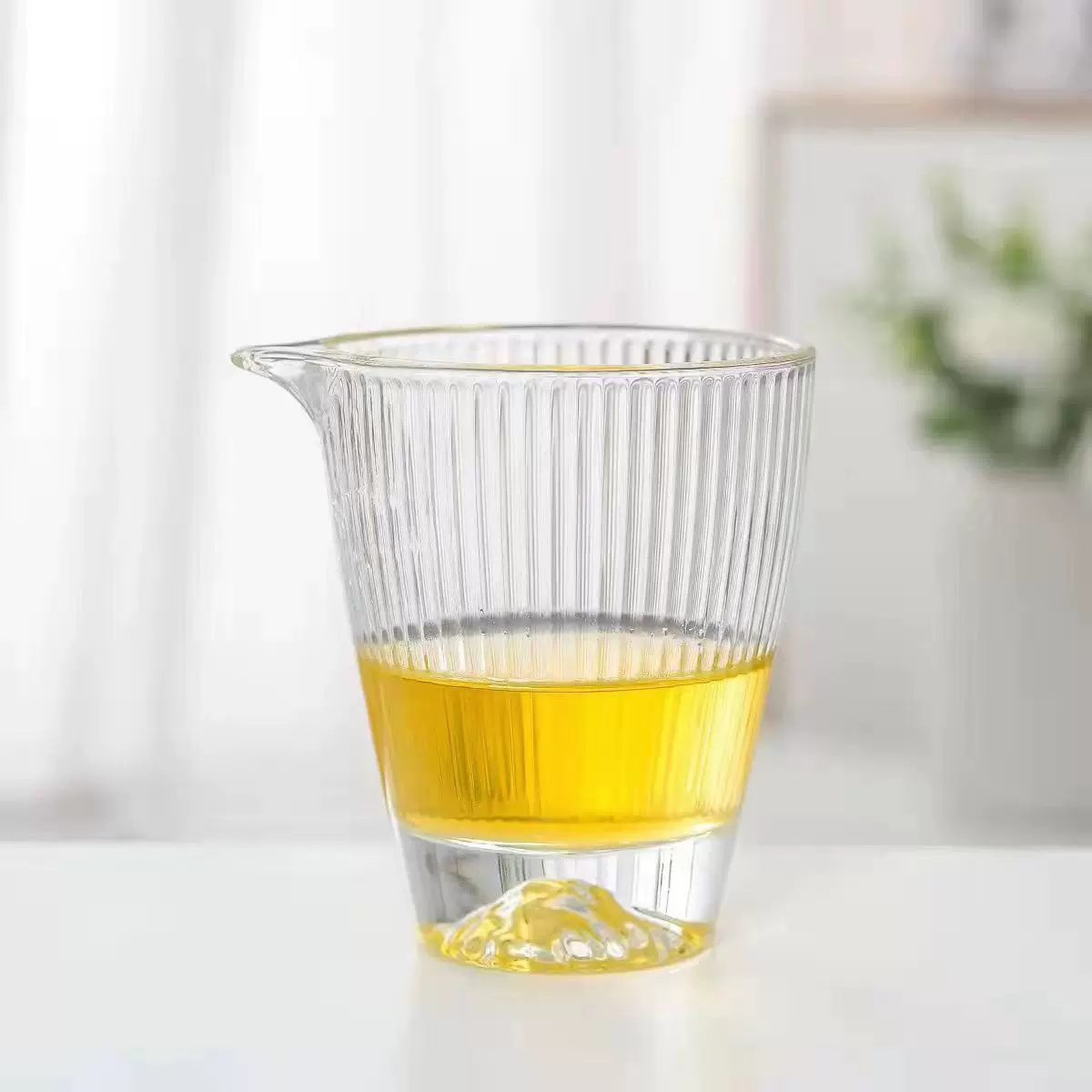 玻璃公道杯单个耐热高硼硅透明茶海分茶器茶道配件功夫茶具手抓