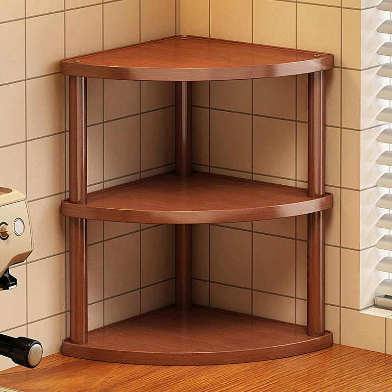 Teacup Storage Rack Desktop Water Cup Tea Set Solid Wood Display Rack Kitchen Living Room Corner Multi-Layer Small Vintage Cup Holder
