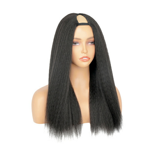 DR2/30BL  Ombre brown black V-part Yaki Straight Wig|undefined