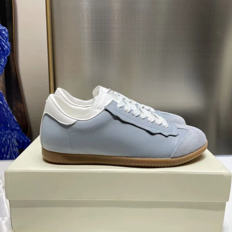 Почти оригинал: High-version Celebrity's same genuine leather training shoes for women 2025 new couple retro MM6 casual forrest goat shoes for women