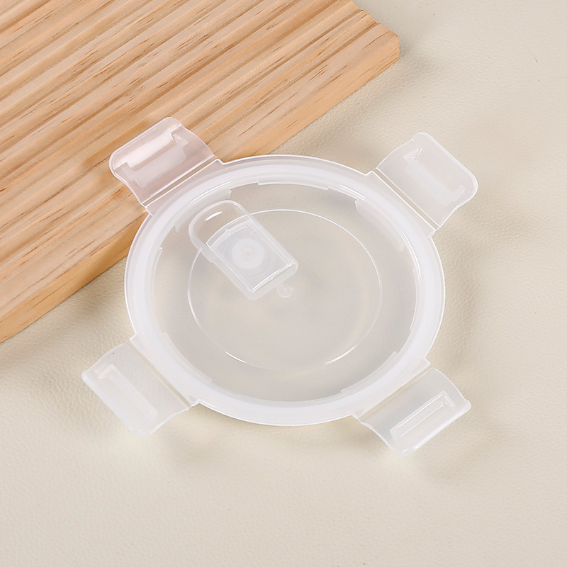Caja de almacenamiento con cubierta Caja de microondas de vidrio Caja de almuerzo Refrigerador almacenamiento Caja de sellado Accesorios cubierta Caja de mesa cubierta