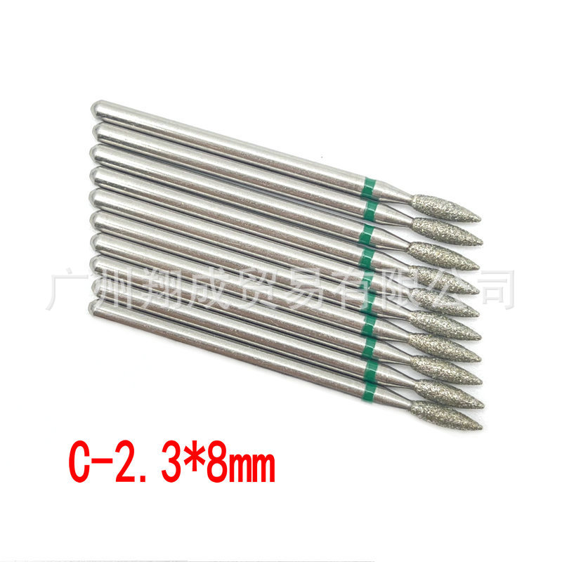 10 unids Amazon Venta caliente nail art carborundum pulido traje uñas descarga taladro piel muerta eliminación diamante Taladro