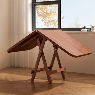 Folding Table Dining Table Household Small Apartment Simple Round Table Rectangular Dining Square Table Portable Stall Table and Chair Combination