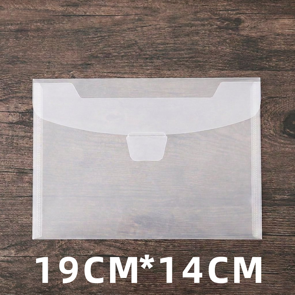 Changhe al por mayor A5 transparente hebilla bolsa de archivo factura engrosada horizontal A6 corte Etiqueta de almacenamiento herramienta abrasiva cuchillo vertical molde