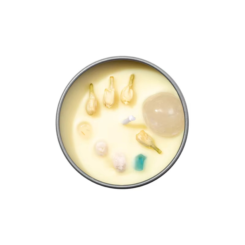 Flores secas transfronterizas de MaTeekou curan frasco de cristal de cera de cera de soja hecha a mano fragancia de cera de soja con regalo de mano perfumar duradero