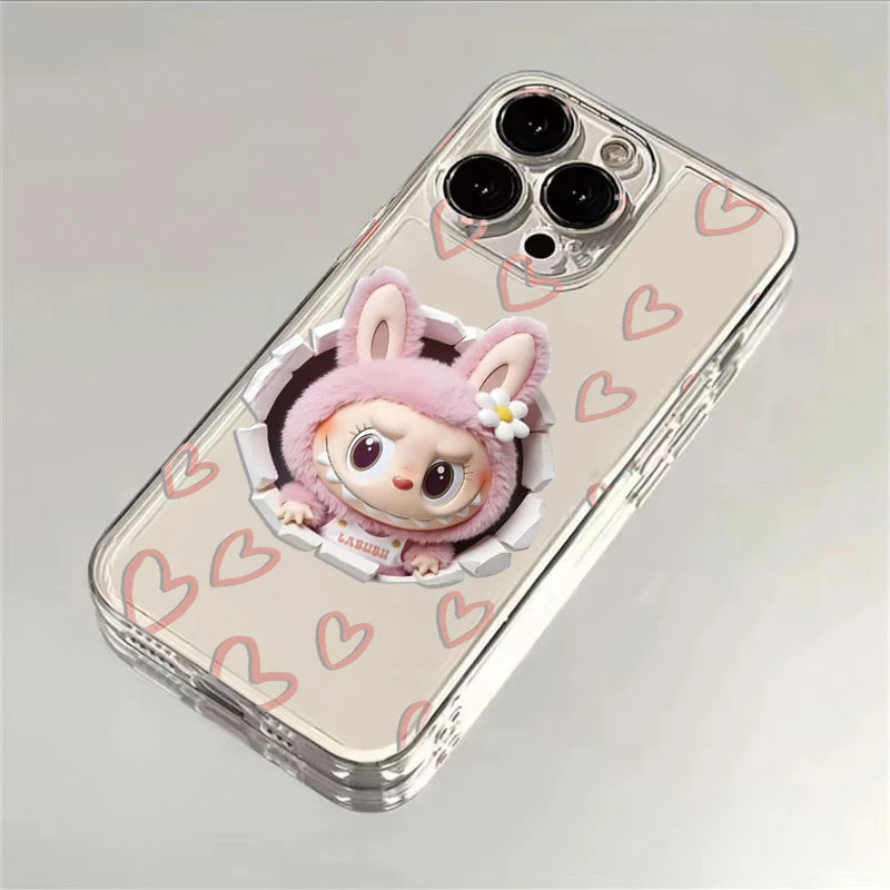 Labubu 落下防止透明携帯電話ケースは、Apple Huawei Xiaomi OPPO OnePlus vivo Honor に適しています。|undefined