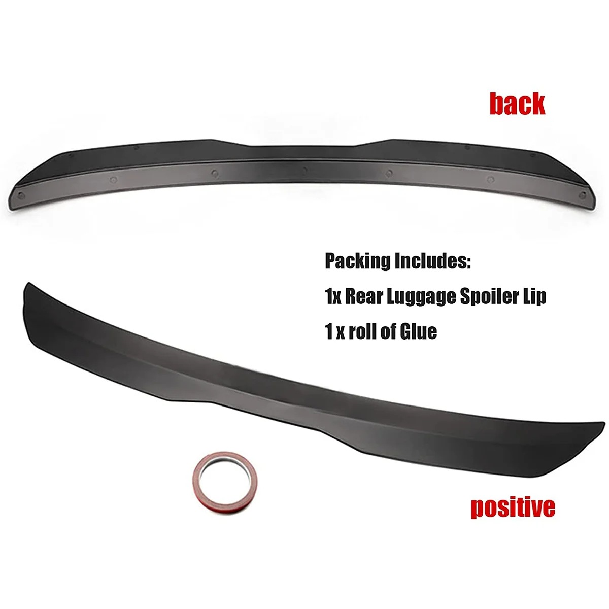Universal car modification SUV hatchback golf rear spoiler adhesive type no-drill trunk spoiler
