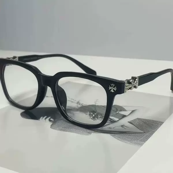Crowe's New Ultra-Light Anti-Blue Light Flat Glasses, Cross-Border Retro Plain Black Frame Unisex Glasses