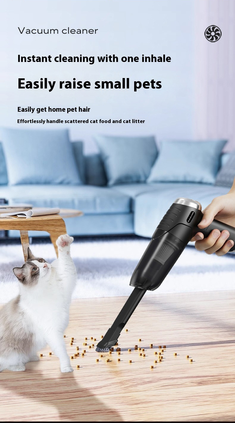 Car Vacuum Cleaner, Handheld, High Suction Power, Wireless Dust Blower, Pet Hair Remover, Cross-Border
