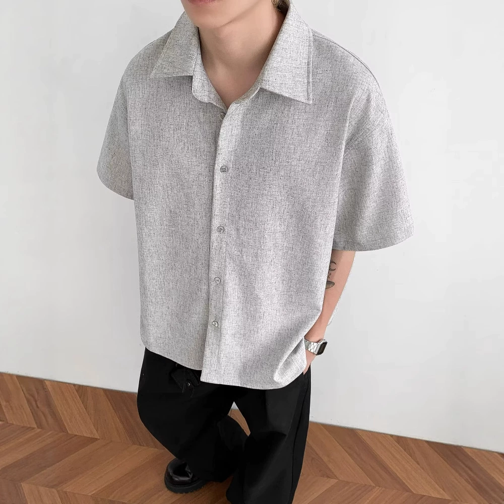 Корейская свободная рубашка с короткими рукавами, лето 2025, рубашка в ленивом стиле, куртка, повседневный универсальный топ нишевого дизайна