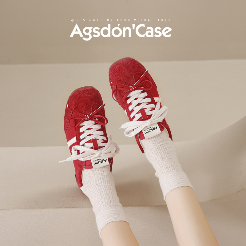 Zapatillas de entrenamiento estilo ballet Augusden para mujer, novedad de otoño 2025, zapatillas deportivas retro informales, estilo dopamine.