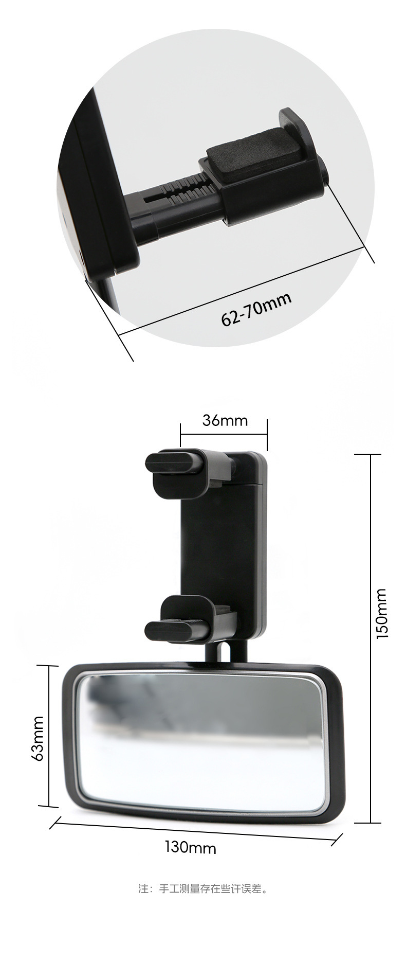 3R Car Baby Rear View Mirror Large Field of View Baby Observation Mirror BABY Safe HD Curved Surface Rear View Mirror Mirror