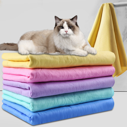 Pet towel imitation deerskin thickened barrel A-grade dog anti-deerskin towel beauty cleaning supplies absorbent towel