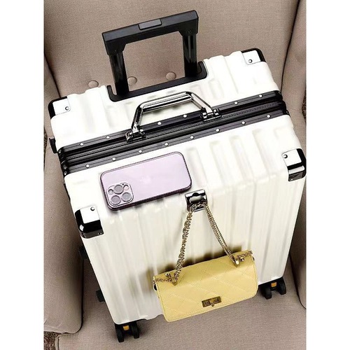 Travel suitcase, backpack, pull-along suitcase, swivel wheels, for women and men, students, 26-inch, boarding pass code, leather suitcase, 28-inch