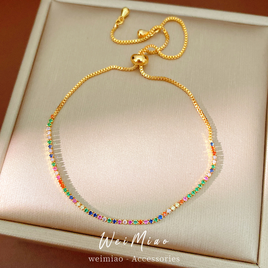 18 quilates de oro real pulsera de piedra de aluminio ligera de lujo pulsera de nicho temperamento simple moda casual joyas al por mayor