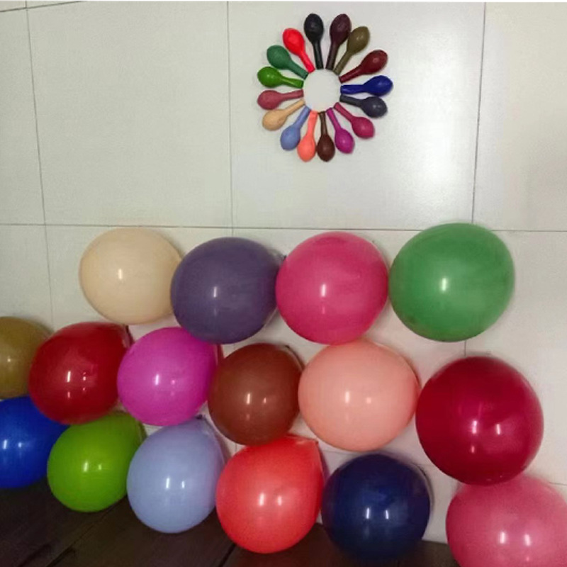 Custom 10-inch retro color balloon birthday party decoration set wedding arrangement balloon wholesale Morandi color