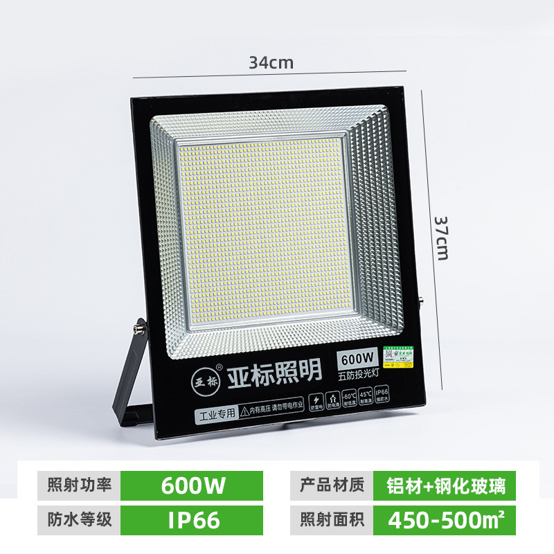 600w - substandard floodlight - not rechargeable, not solar powered