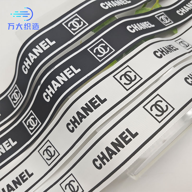 3.8cm大牌印花织带小香服饰头饰手工DIY鞋帽服装辅料批发厂家现货|undefined