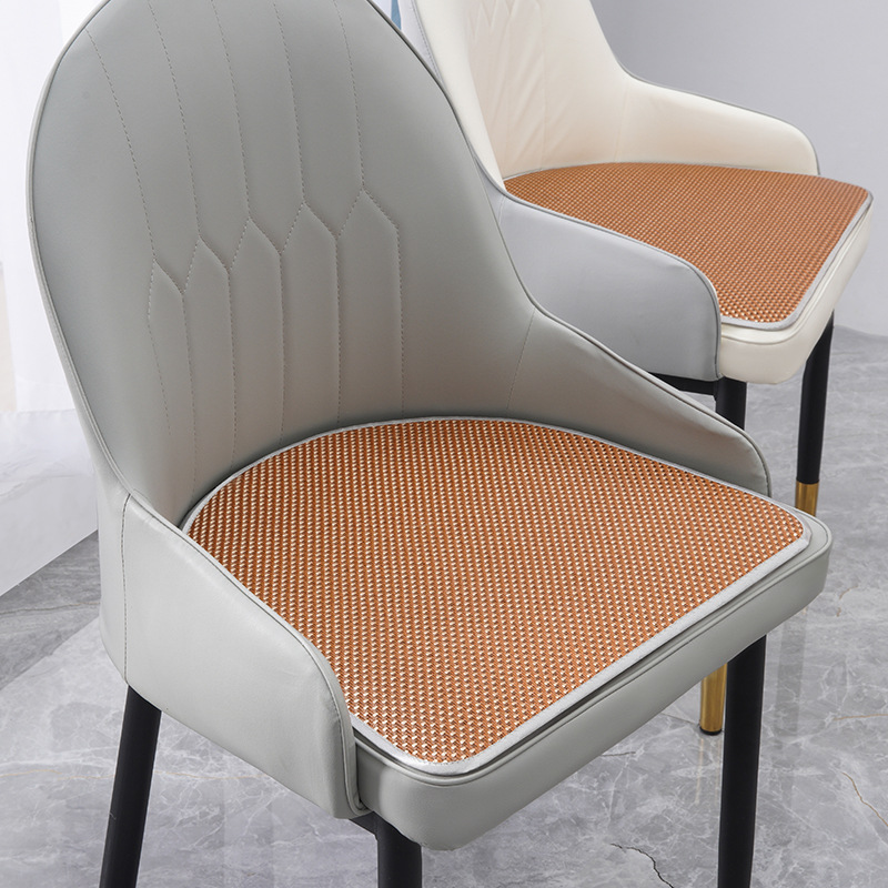 Cojín estera de verano silla de comedor cojín de hielo cojín de silla de verano taburete de lujo ligero transpirable en forma de herradura almohadilla de culata Seda de hielo Nórdico image 13