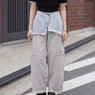 [现货]可定制深圳南油高端女装夏季新款通勤风时尚松弛设计牛仔裤