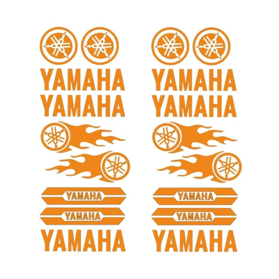Other Automotive Exterior Supplies, Car Stickers Yamaha Motorcycle English - yamaha-long-strip-set-style-2-reflective-yellow-2-pieces