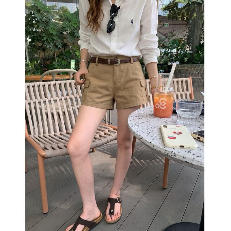 Multi-Pocket Shorts for Women, Plus Size, New Summer Style, Khaki Casual Pants, Cargo Pants, American Style, Low Waist, Petite Hot Pants Multi-Pocket Shorts for Women, Plus Size, New Summer Style, Khaki Casual Pants, Cargo Pants, American Style, Low Waist, Petite Hot Pants