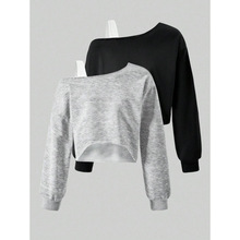 K 89921 Women's irregular slant neck tee Ůʿ������б�� T ��