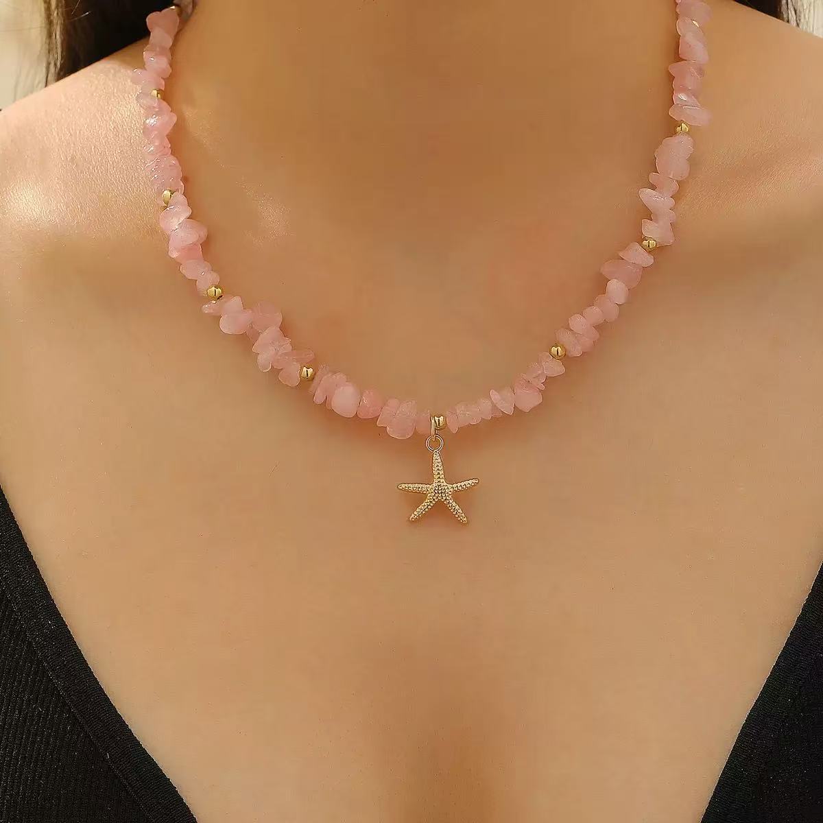 Böhmische Halskette Mit Naturstein Elegant Für Damen_voghion.com