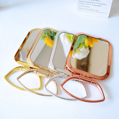 Dual-Sided Makeup Mirror, Rear-Side Magnified Desktop Foldable Mirror, Women's Beauty Makeup Portable Desktop Handheld Mirror