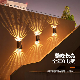 Super Bright Solar Garden Light Home Outdoor Waterproof Fence Decoration Layout Wall Washer Light Garden Balcony Atmosphere Light